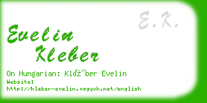 evelin kleber business card